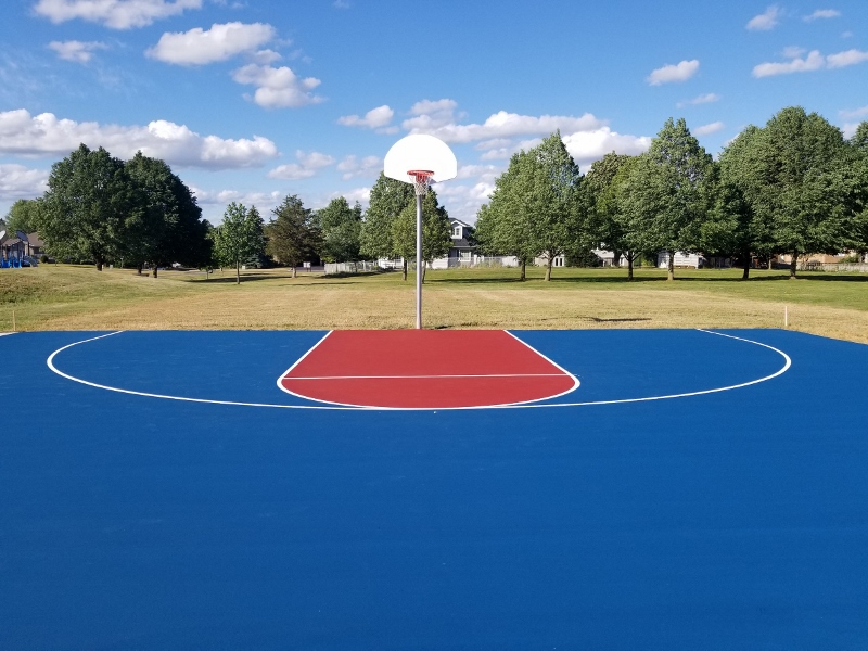 Basketball key blue red 800x600